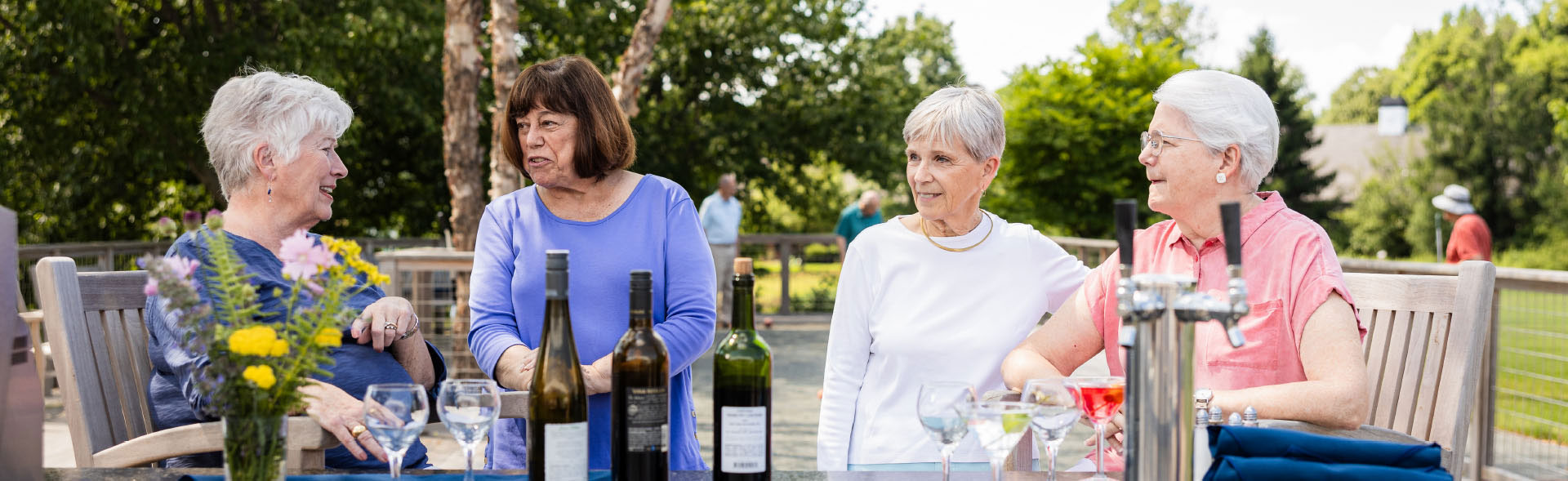 Four women at win tasting