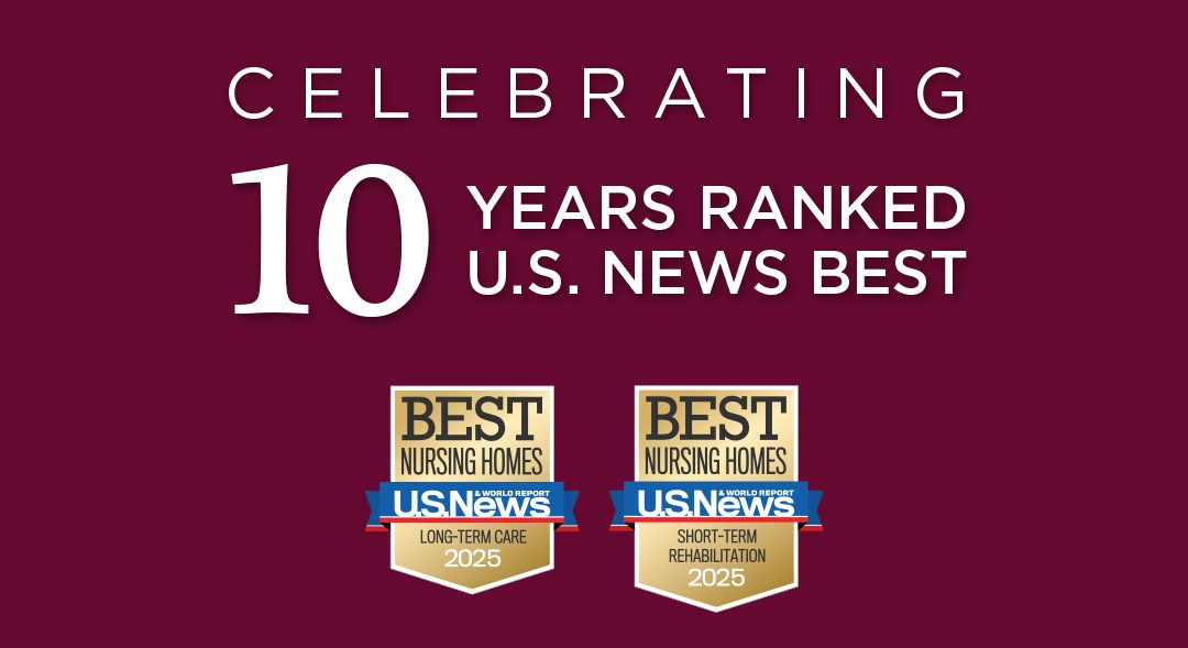 The Meadows Health Center at Edgewood receives U.S. News & World Report “Best Nursing Home” recognition for 10th year